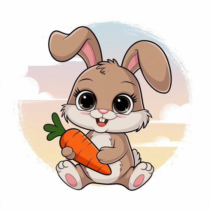 Hình ảnh dễ thương của con thỏ chibi