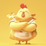 Hình ảnh hài hước của con gà chibi