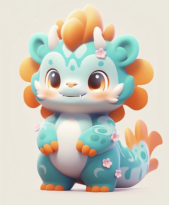 Hình ảnh rồng chibi hiền hiền dễ mến