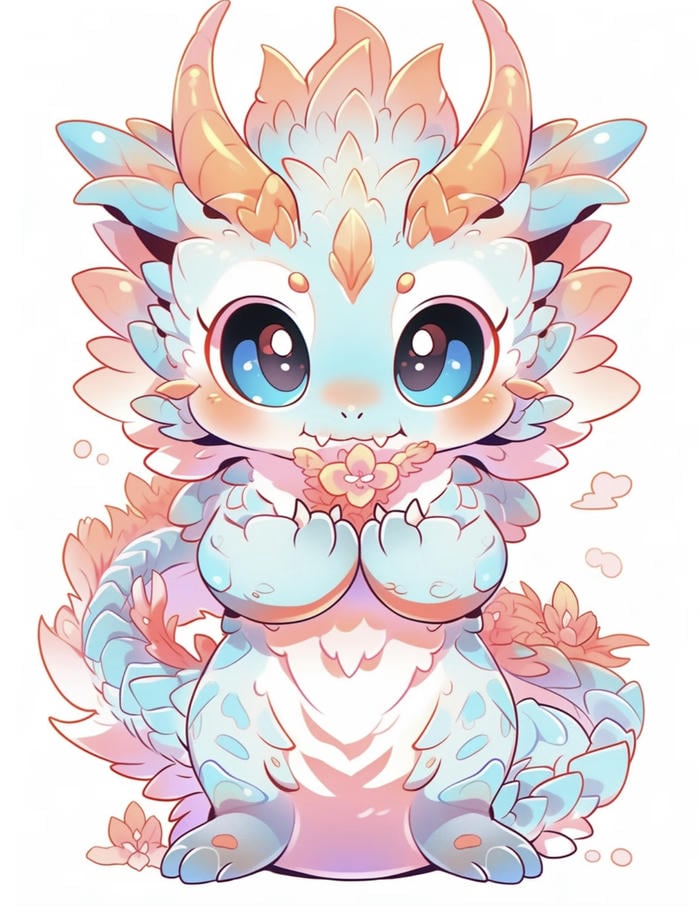 Hình ảnh rồng chibi phép thuật