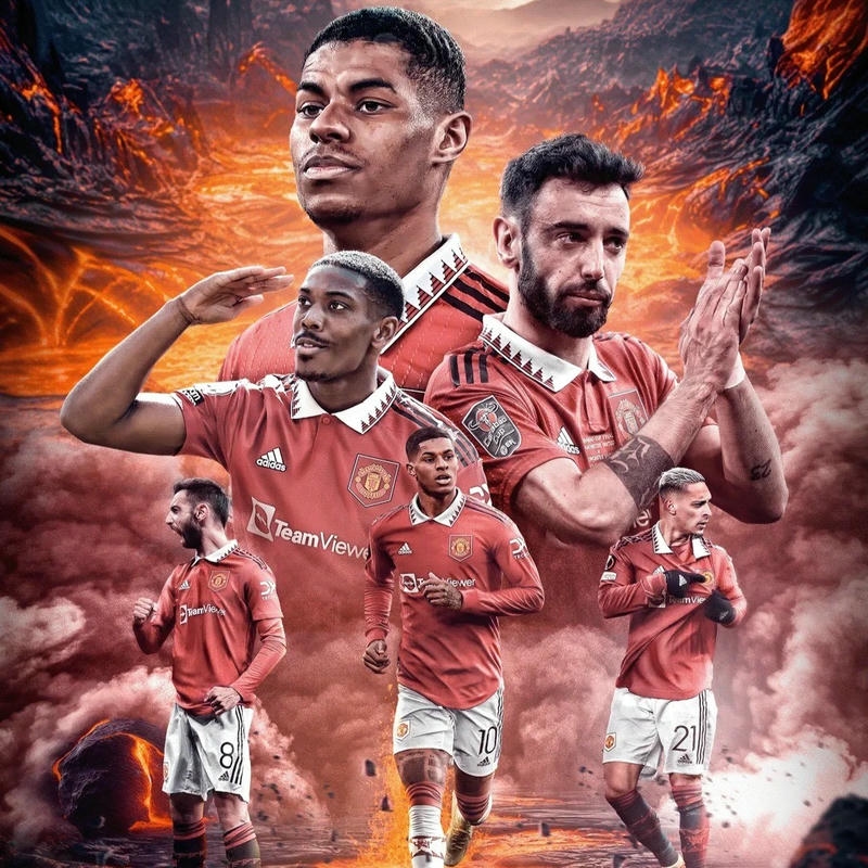 Hình avatar bóng đá đẹp Manchester United ăn mừng