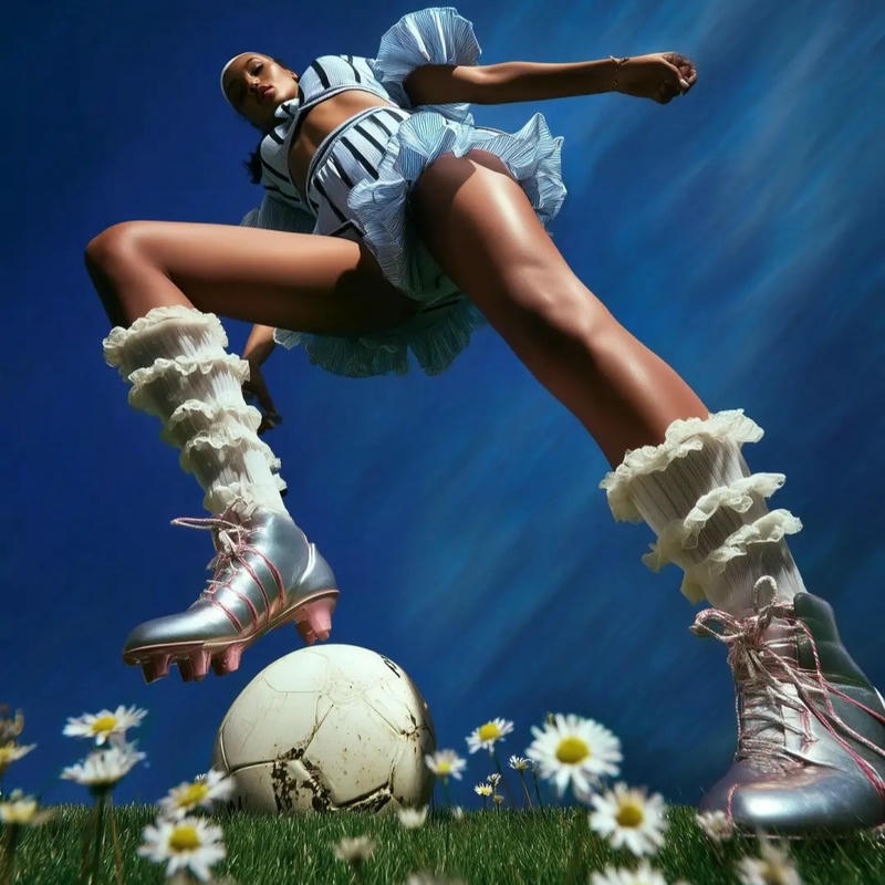 Hình avatar bóng đá đẹp nữ cầu thủ sút bóng