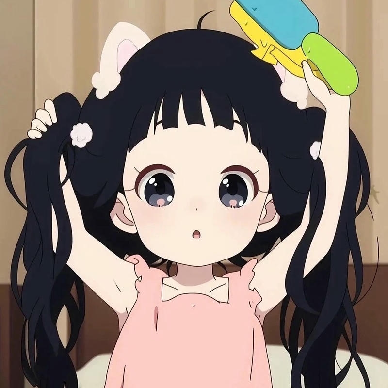 Hình avatar cute nữ làm điệu chải tóc dễ thương