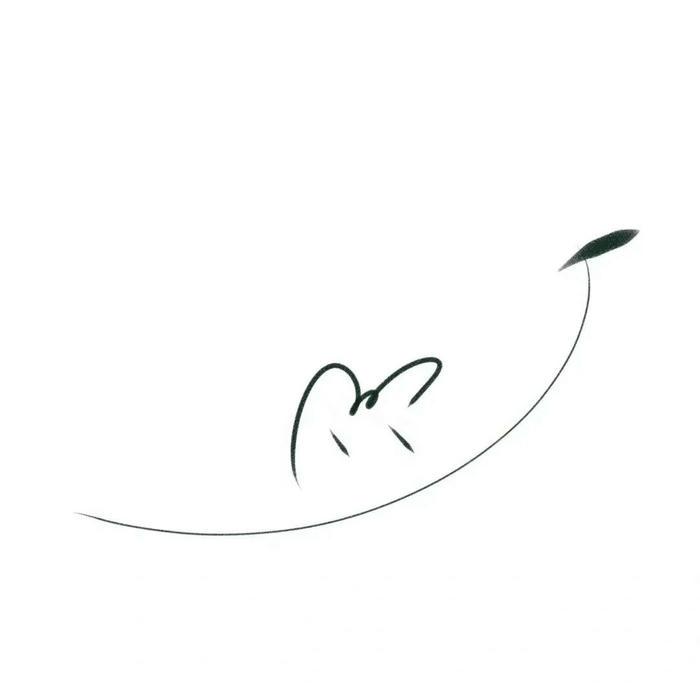 Hình avatar trắng tối giản nét vẽ dây loằng ngoằng