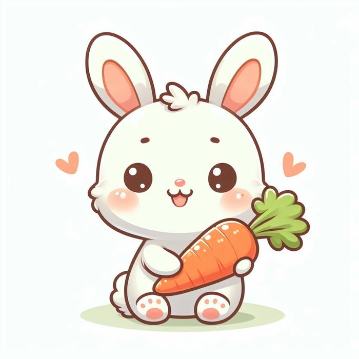 Hình chibi con thỏ dáng nhỏ xinh