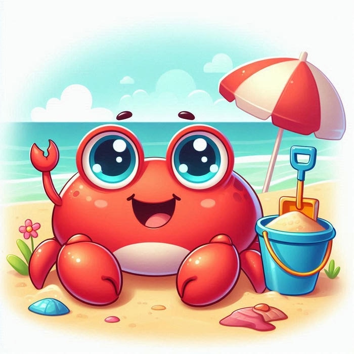 Hình đáng yêu về con cua chibi