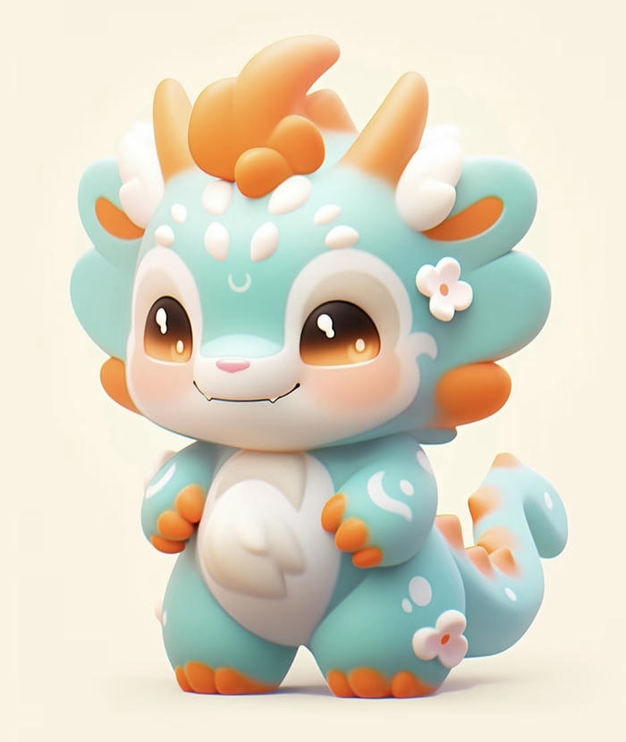 Hình rồng chibi mũm mĩm dễ thương