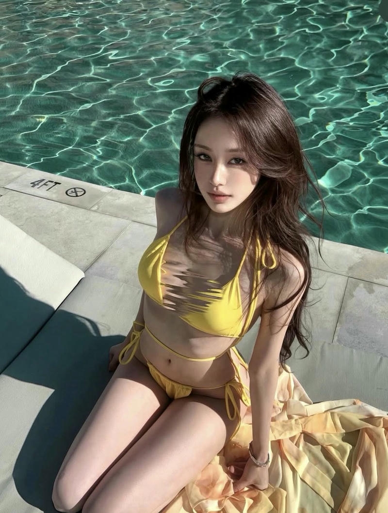 Thiếu nữ mặc bikini nhỏ body mơ ước