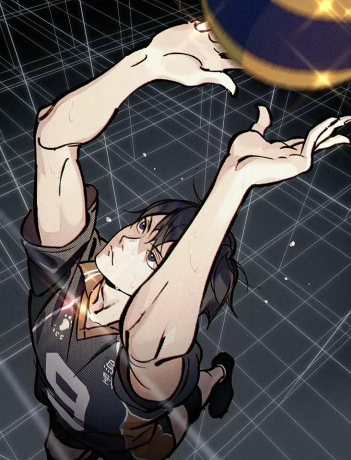 ảnh anime bóng chuyền động tác bật nhảy