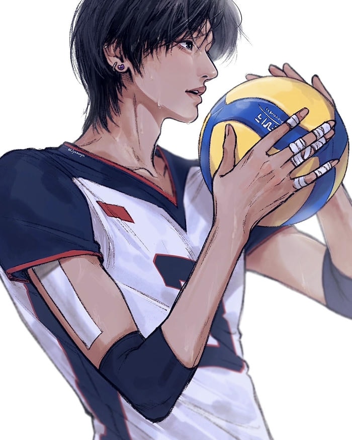 ảnh anime bóng chuyền phòng thủ thấp
