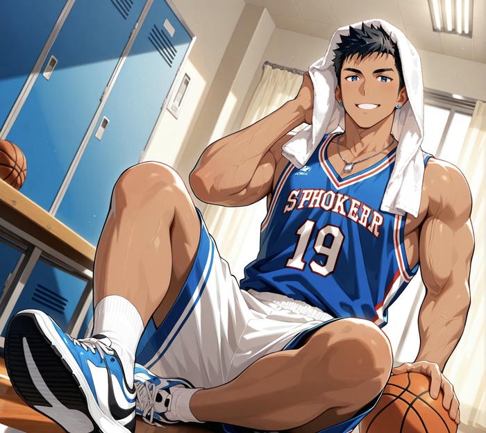 ảnh anime bóng rổ băng tay vận động