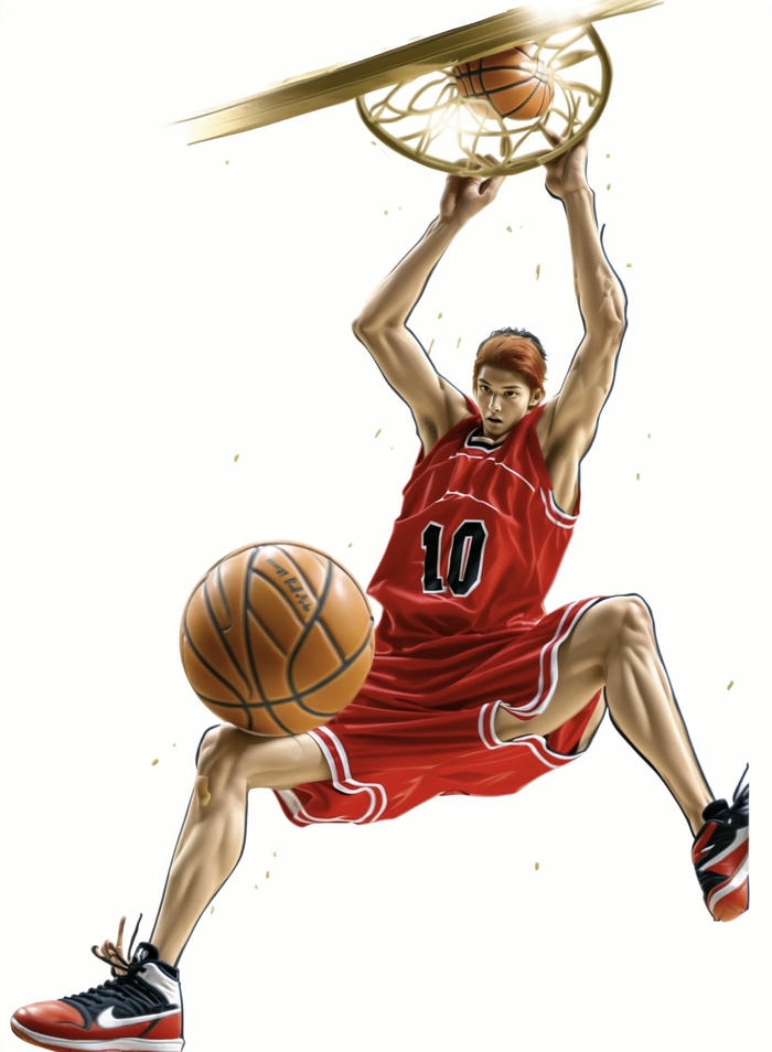 ảnh anime bóng rổ động tác bật nhảy