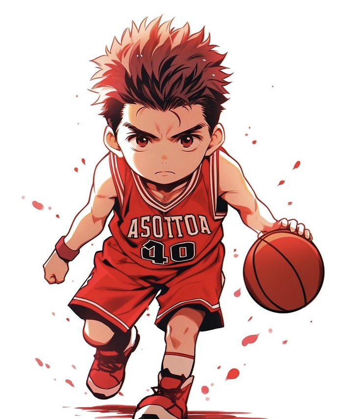 ảnh anime bóng rổ thi đấu căng thẳng