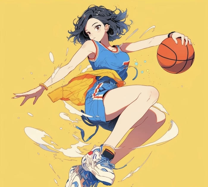 ảnh anime bóng rổ thi đấu quyết liệt