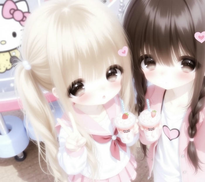 ảnh anime đôi bạn thân hướng nhìn chung