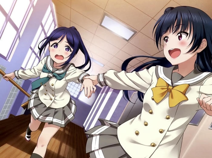 ảnh anime đôi bạn thân mái tóc gọn