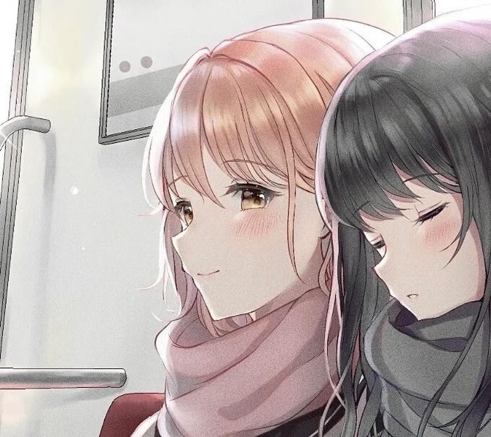 ảnh anime đôi bạn thân nam nữ trẻ