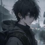 ảnh anime nam buồn nét mặt lạnh