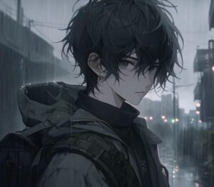 ảnh anime nam buồn nét mặt lạnh