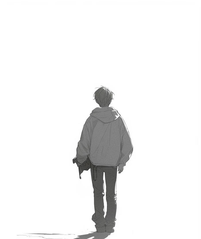 ảnh anime nam buồn tay buông thõng