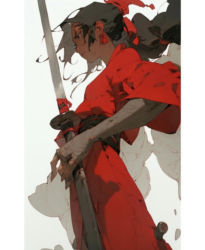 ảnh anime nam cầm kiếm katana chắc khỏe