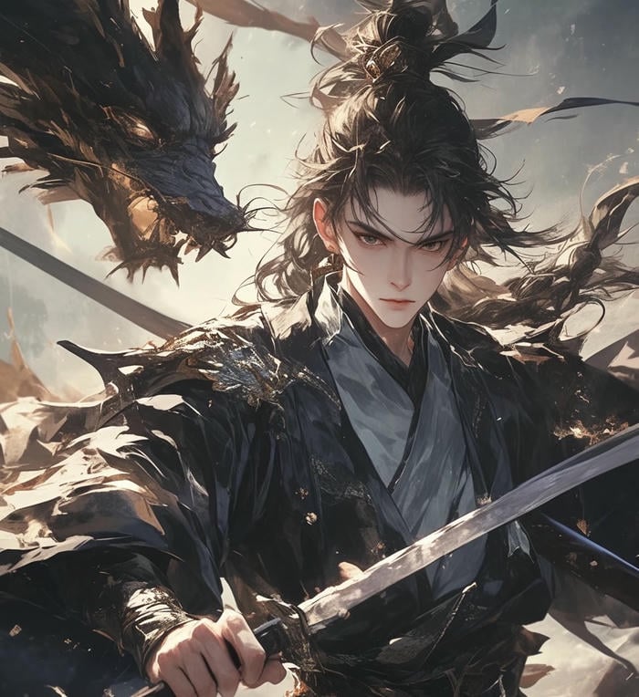 ảnh anime nam cầm kiếm katana kiếm sĩ