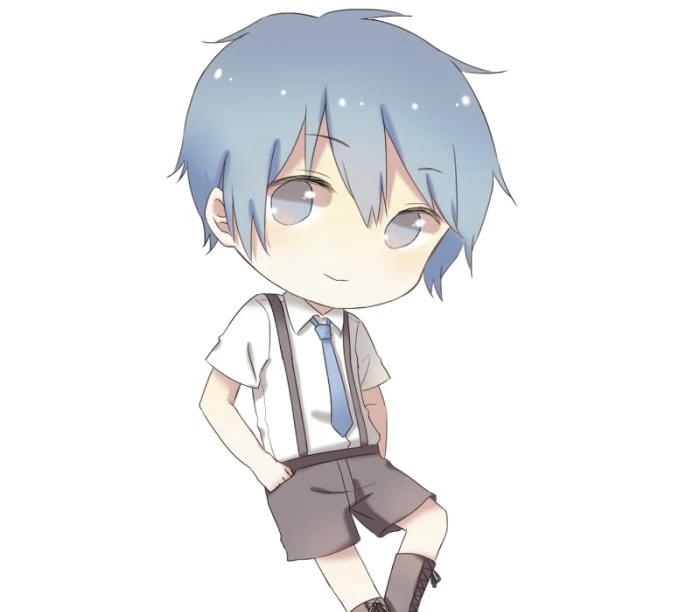 ảnh anime nam chibi biểu hiện vui tươi