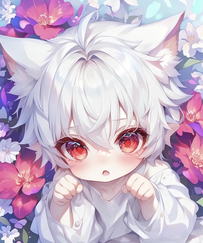 ảnh anime nam chibi mái tóc bồng bềnh