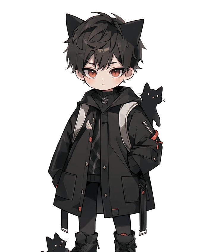 ảnh anime nam chibi quần dài đơn giản