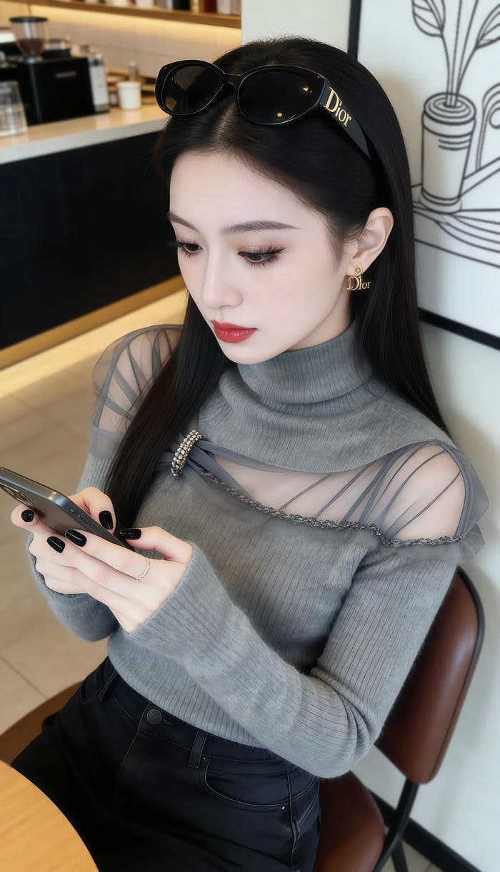 ảnh gái văn phòng thần thái nghiêm túc