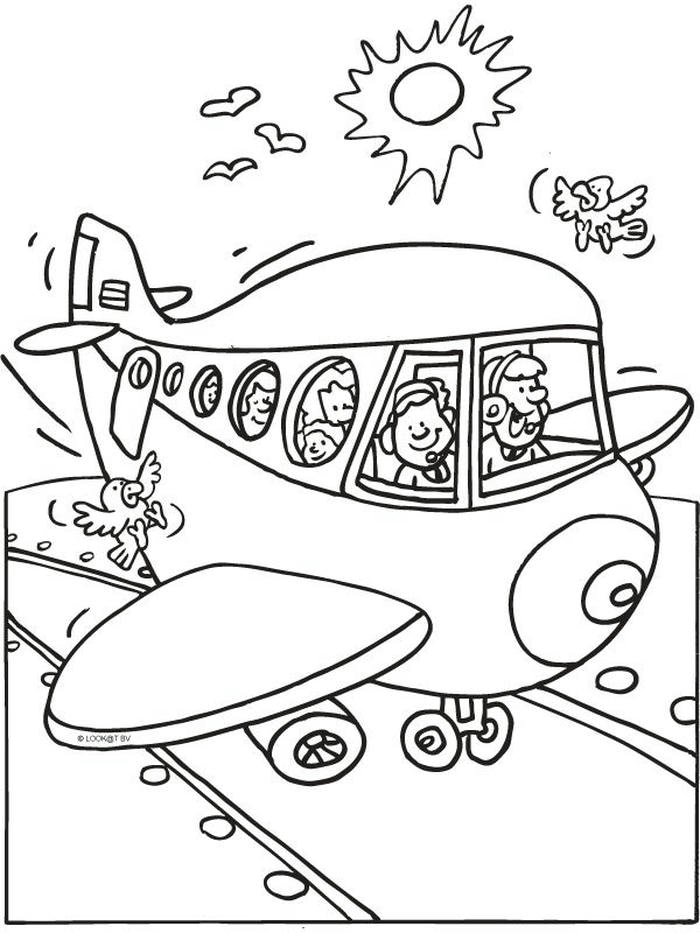 ảnh tô màu máy bay chở khách