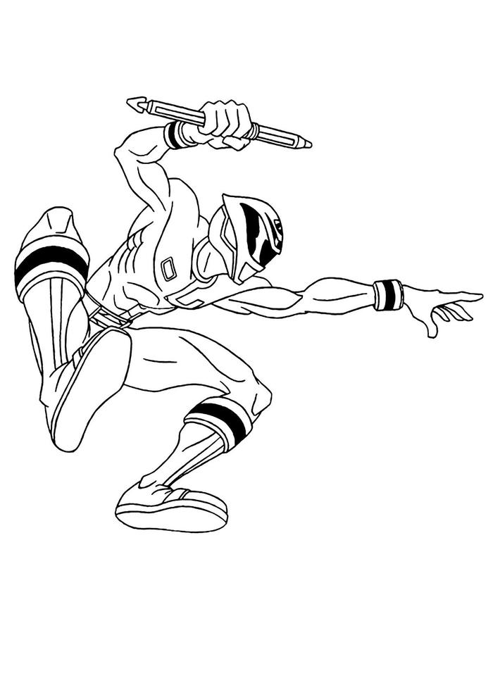 ảnh tô màu siêu nhân đang chuẩn bị xuất chiêu