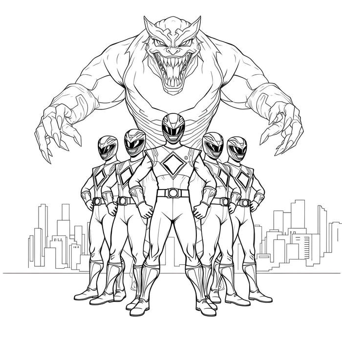 ảnh tô màu siêu nhân và yêu quái