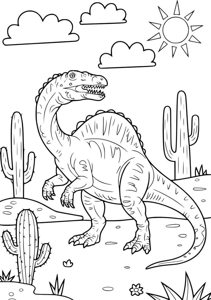 ảnh tranh tô màu khủng long bay dáng lượn