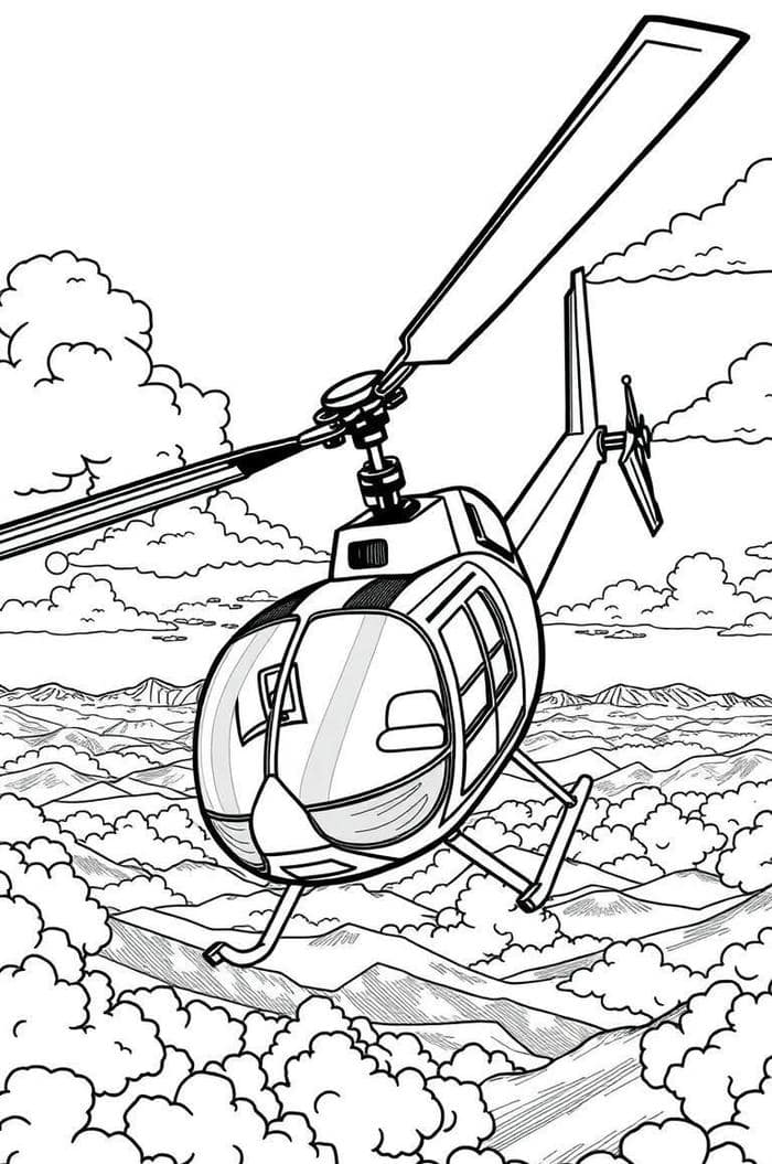 ảnh tranh tô màu máy bay cánh quạt