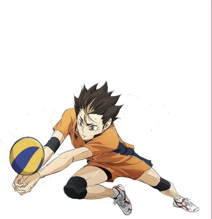 hình ảnh anime bóng chuyền đón bóng thấp