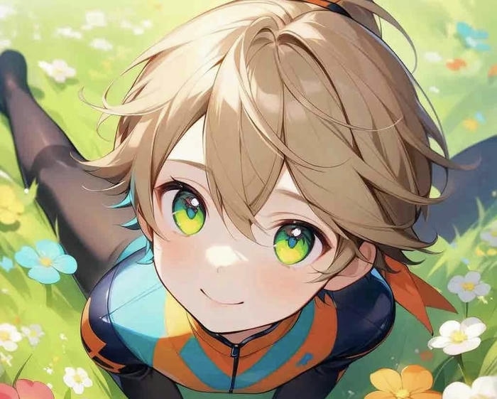 hình ảnh anime cute nam tóc nâu