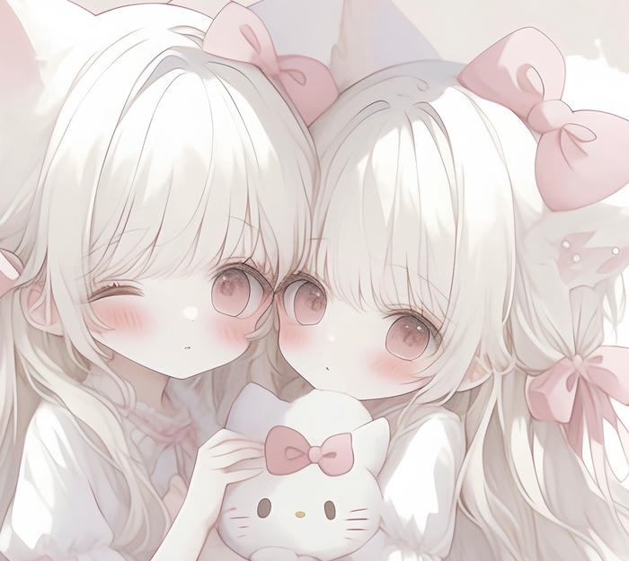 hình ảnh anime đôi bạn thân ánh mắt đẹp