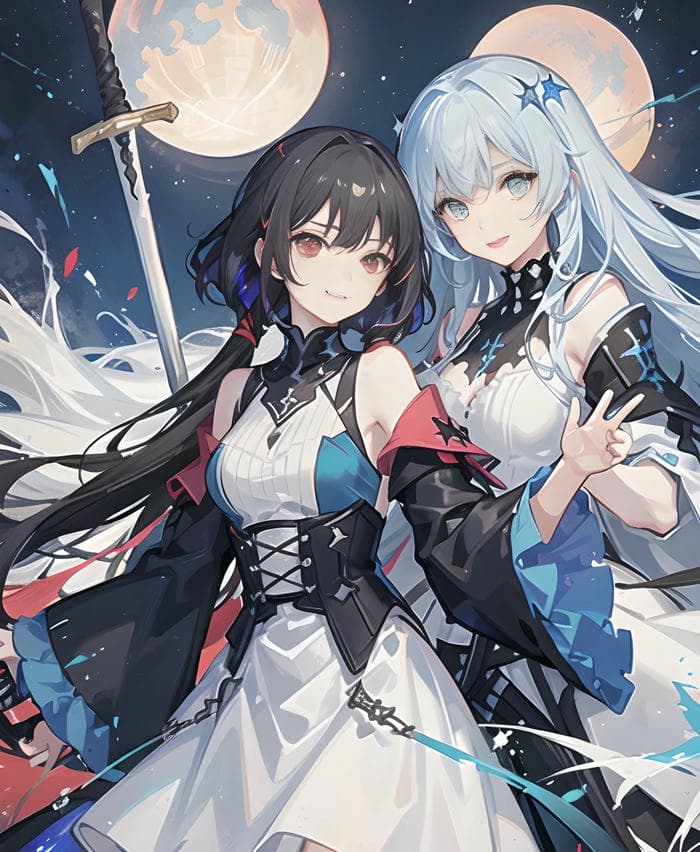 hình ảnh anime đôi bạn thân cùng xuất hiện