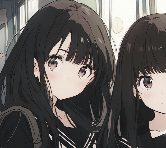 hình ảnh anime đôi bạn thân nét thân