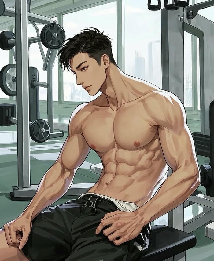 hình ảnh anime nam 6 múi da rám nắng