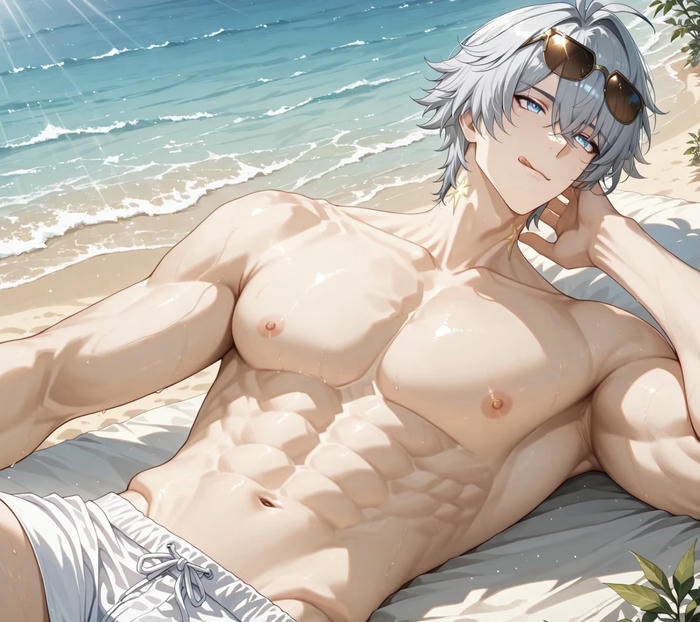 hình ảnh anime nam 6 múi thân trên