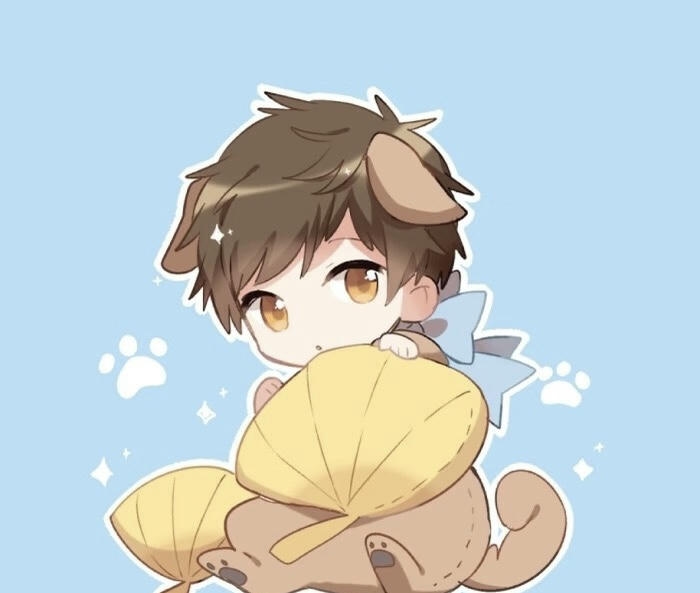 hình ảnh anime nam chibi dáng ngồi thấp