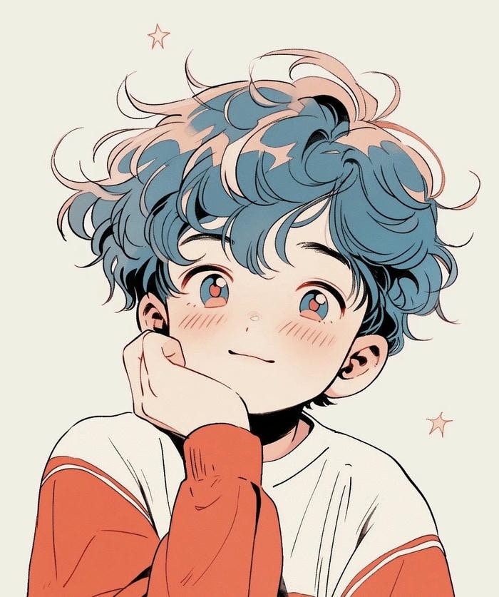 hình ảnh anime nam chibi nụ cười hiền