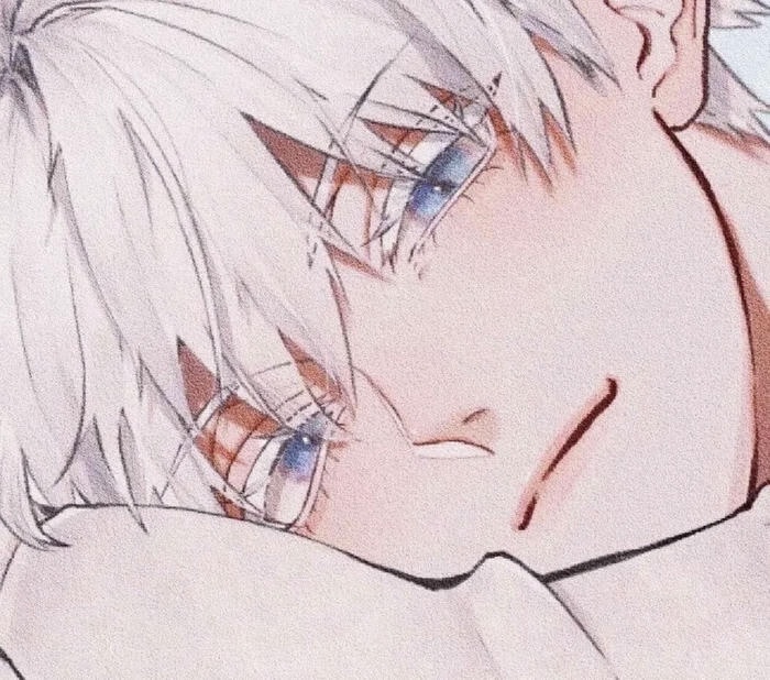 hình ảnh anime nam tóc trắng áo dài