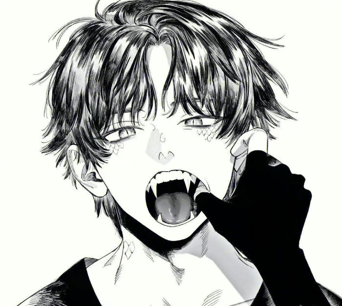 hình ảnh anime nam trắng đen nhân vật