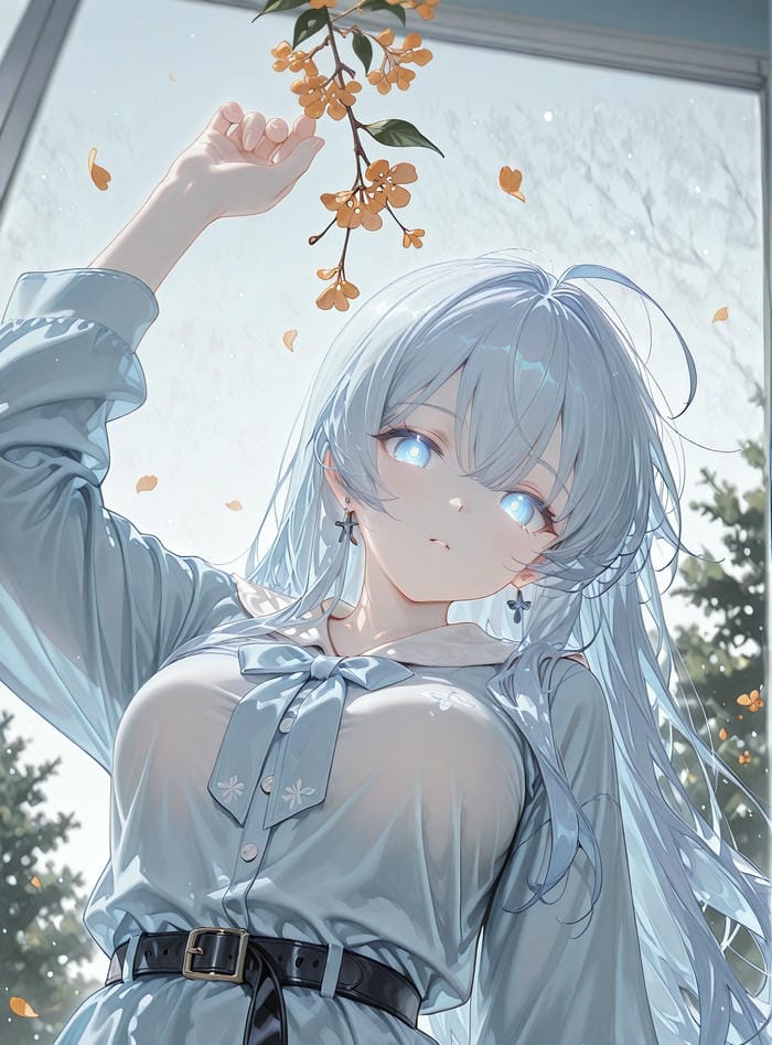 hình ảnh anime ngầu tóc dài buông