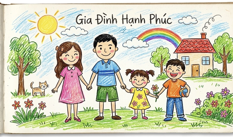 hình ảnh gia đình hạnh phúc ấm áp ý nghĩa