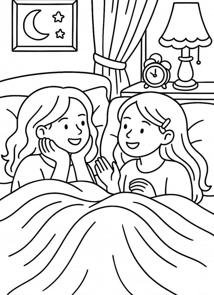 hình ảnh tô màu bạn gái tâm sựJPG