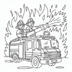 hình ảnh tô màu lính cứu hỏa phản ứng nhanh